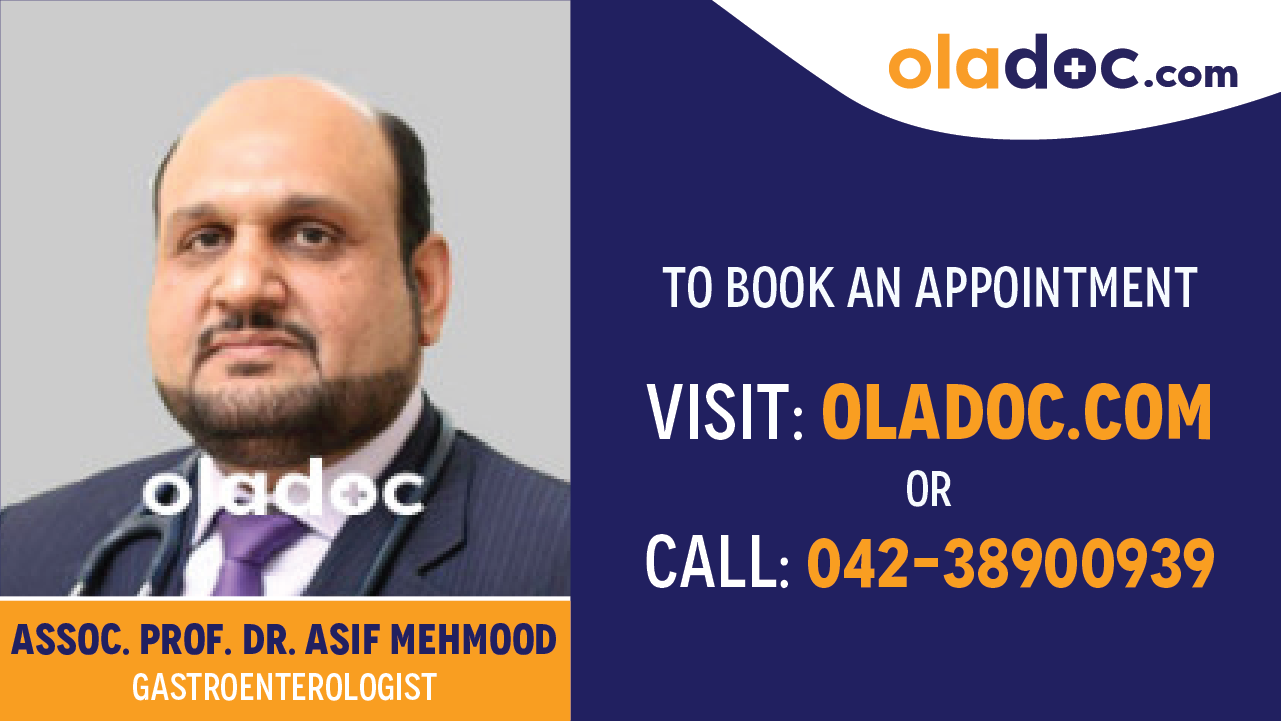 Book appointment with Dr. Asif Mehmood-best Gastroenterologist in Lahore